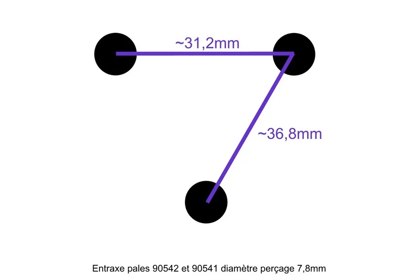 Entraxe des pales 90542