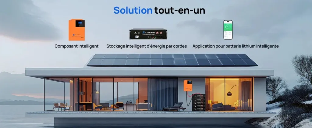 Kit alimentation de secours 5,12 kWh avec batterie lithium et onduleur 5000W