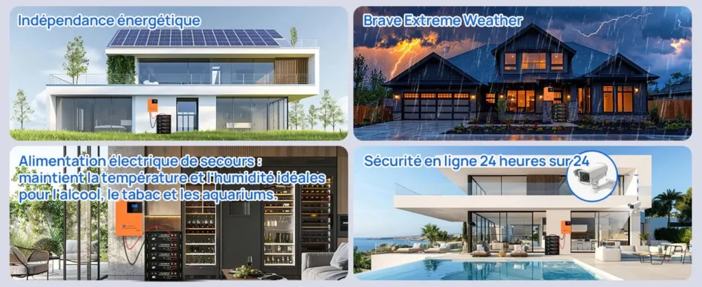 Vue d’ensemble du kit énergie autonome 5kWh pour maison ou site isolé