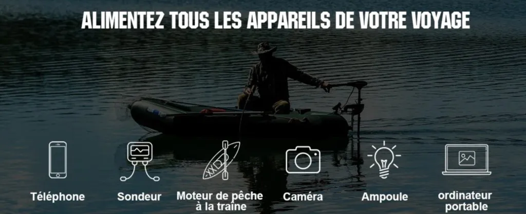 Batterie LiFePO4 12V en cours d'utilisation