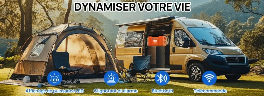 Batterie lithium 24V 100Ah LiFePO4 avec Bluetooth