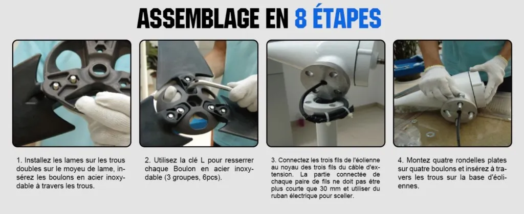Pales aérodynamiques d’éolienne en fibre de carbone