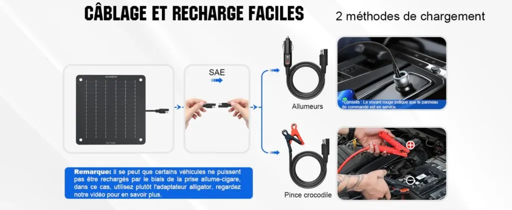 Maintien de charge 12V pour bateau, camping-car ou moto
