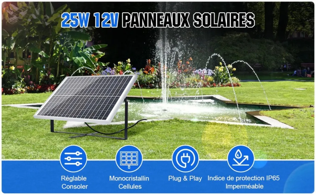 Panneau 25W montage sur bateau/usage marine