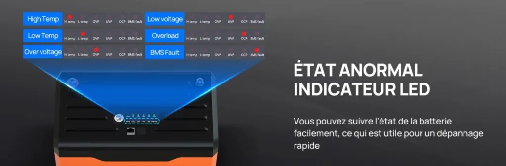 BMS intelligent batterie lithium 100Ah 24V
