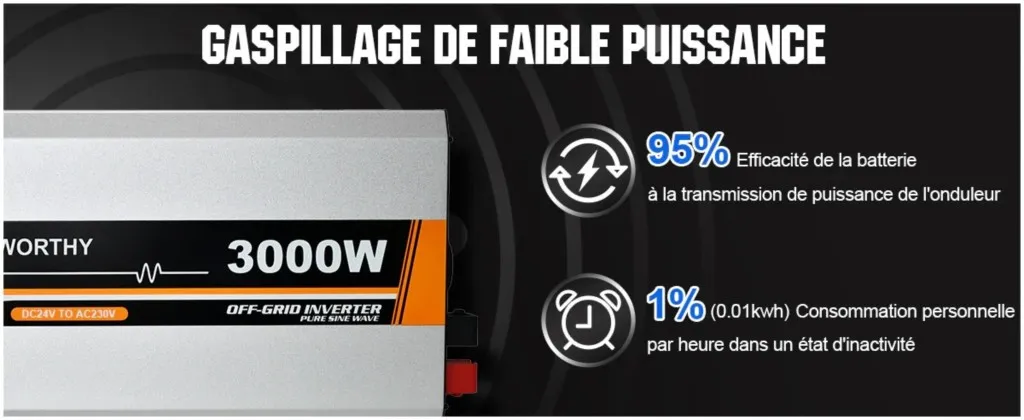 Onduleur 3000W — usage en cabine ou maison isolée