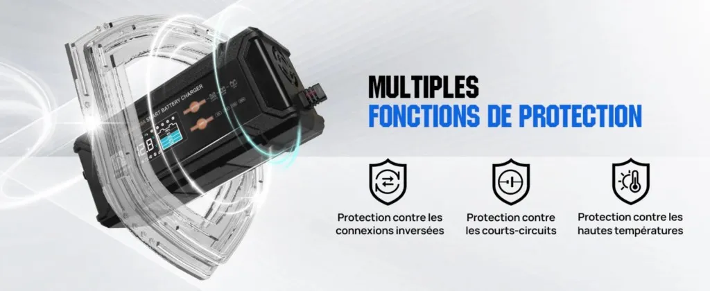 Chargeur 20A avec fonction réparation batterie plomb-acide