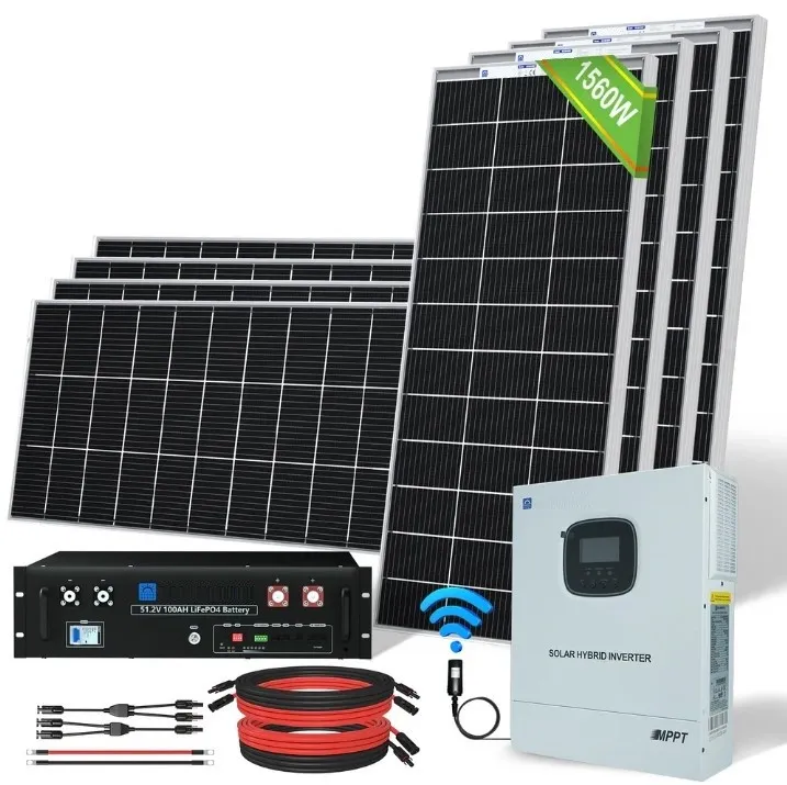Kit solaire avec panneaux, onduleur et batterie lithium 5,12kWh