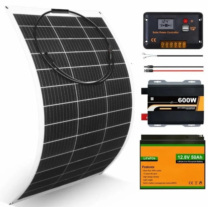 kit solaire autonome 130W 12V avec panneau flexible