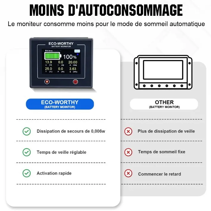 Câbles de raccordement pour moniteur de batterie 200A