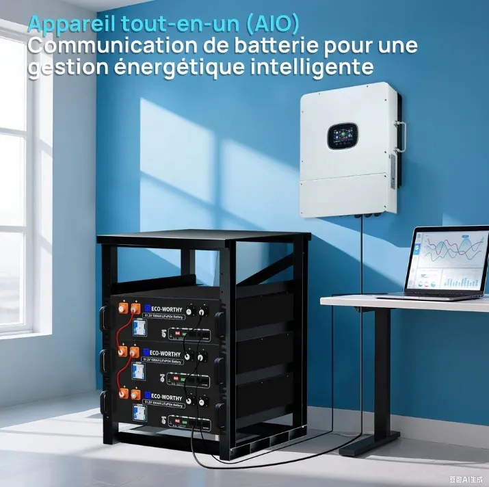 Détail du cadre aluminium et des cellules mono des panneaux solaires 430W
