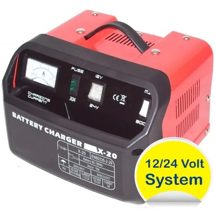Chargeur démarreur de Batterie 12V/24V 24A
