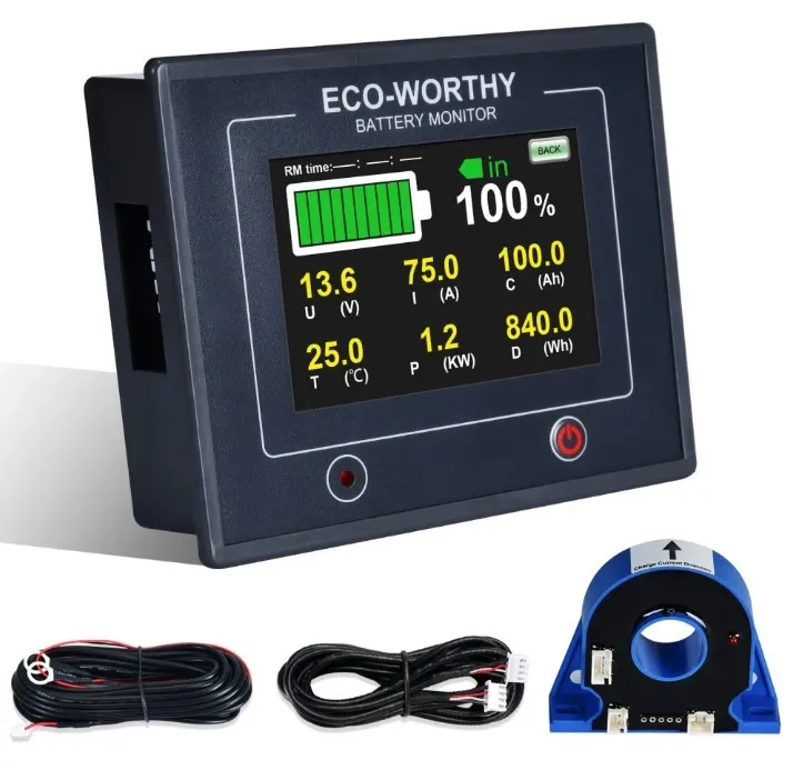 Moniteur de batterie 200A avec écran tactile 3,5 poucesMoniteur de batterie 200A avec écran tactile 3,5 pouces