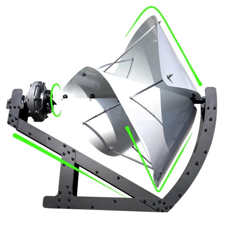 Éolienne verticale Liam F1 en vue latérale - modèle 1000W