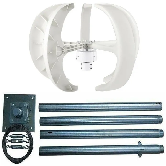 Kit éolien Vector petite puissance à régulation interne 12V 600W + Mât