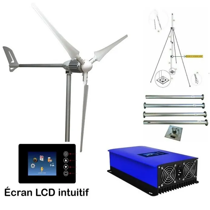 Kit éolienne + Mât 2000w 48v 230V réduction de facture