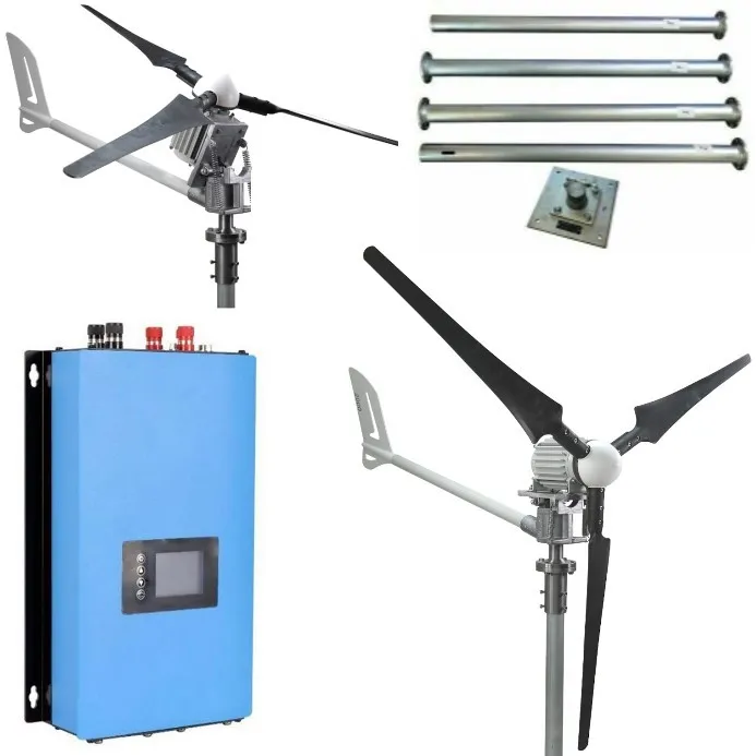 Kit Éolien Professionnel Air-Side Triphasé 380V-400V avec Mats | Source d'Énergie Renouvelable