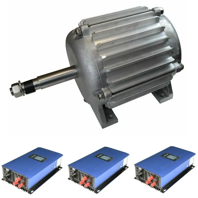 Génératrice 48V 2000W à aimant permanent triphasé et double roulement
