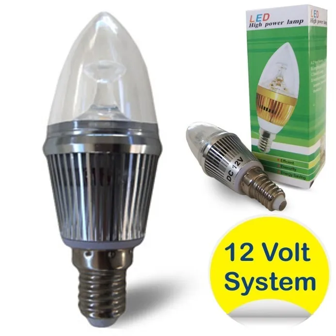 Ampoule bougie led 1W E14 - 12v