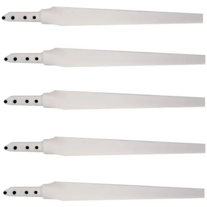 Lot de 5 pales vents faibles aérodynamique noire pour éolienne i-700 | i-1000 | i-1500 | i-2000
