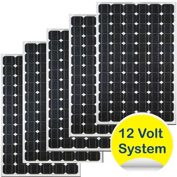 Lot de 5 panneaux solaires photovoltaiques 120W 12v