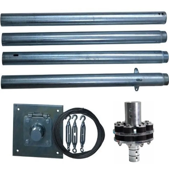 Mât haubané anti vibration pour éolienne 4 mètres