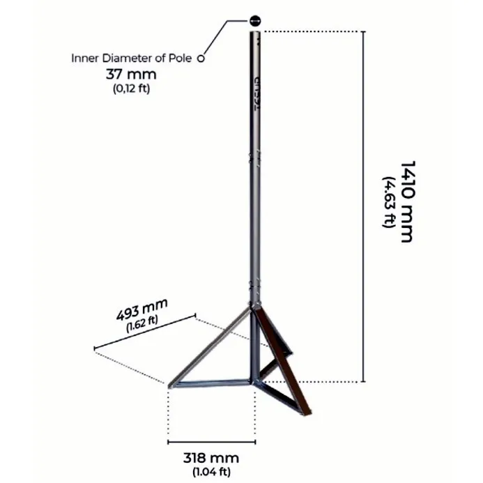 Mât haubané Occasion pour éolienne AIR et AIR-PROSPEED 4 Mètres