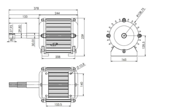 Système d’autoconsommation triphasé - Installation avec génératrice 48V
