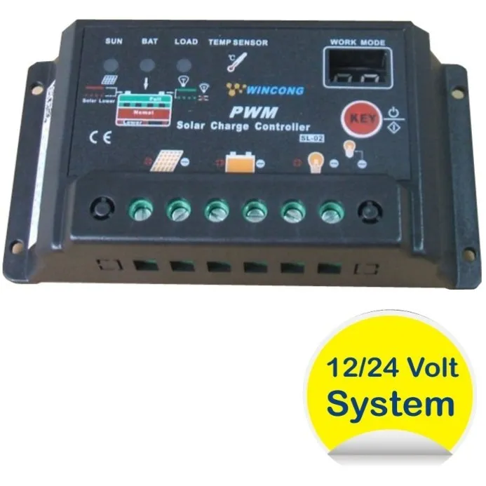 Régulateur de charge solaire 12-24V / 30A