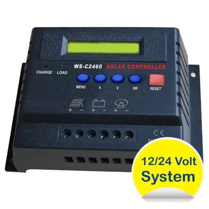 Régulateur solaire PWM 12V-24V 30A LCD
