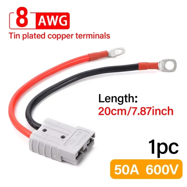 Vue connecteur type chariot élévateur haute intensité 50A 600V