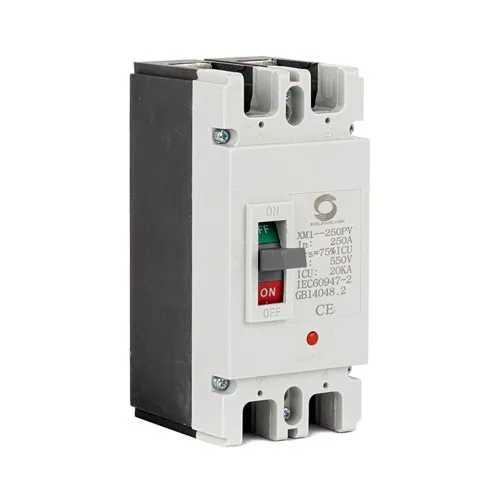 Disjoncteur sectionneur DC 2 pôles 250A 550V pour installation photovoltaïque et batteries