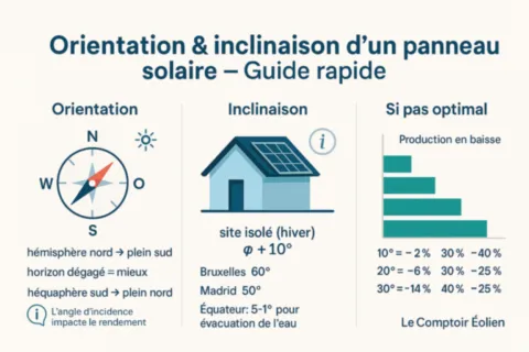 Orientation et inclinaison d'un panneau solaire le guide pratique