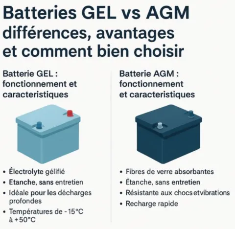 Batteries Gel vs AGM différences, avantages et comment bien choisir