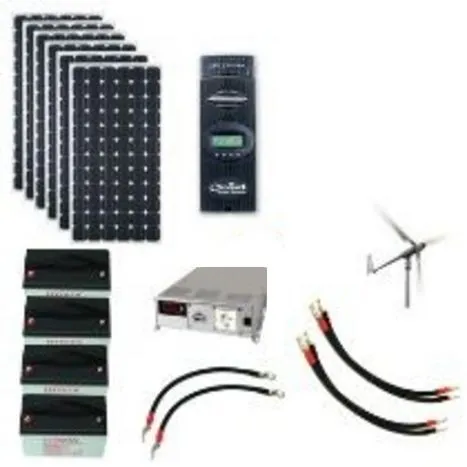 Kit solaire et éolienne 24V 8500Wh