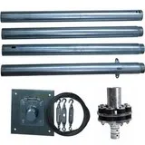 Mât haubané anti vibration pour éolienne 4 mètres